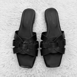 Yves Saint Laurent Tribute Black Slide Sandals size 37
